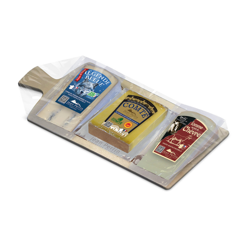 La planche du Fromager n°XX 300g (Légende bleue-Comté 30m-tomme chèvre)