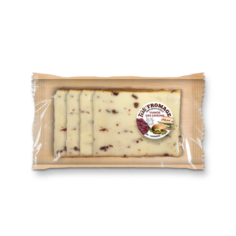 Festi-Fromage à la Viande des Grisons 120g pour burger et sandwich - 4 tranches de 30g