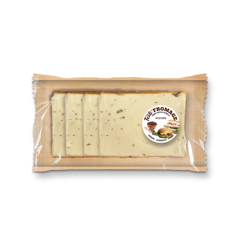 Festi-Fromage au Poivre 120g pour burger et sandwich - 4 tranches de 30g
